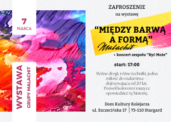 Wystawa Malachit - zaproszenie